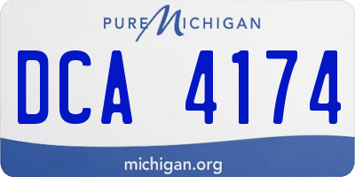 MI license plate DCA4174