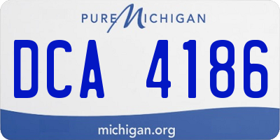 MI license plate DCA4186