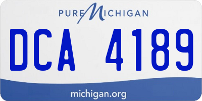 MI license plate DCA4189