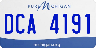 MI license plate DCA4191