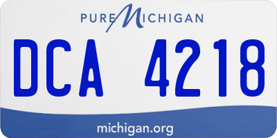 MI license plate DCA4218