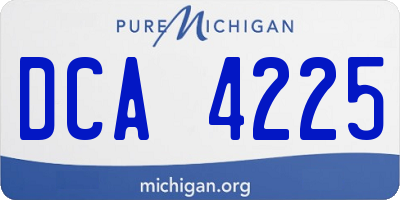 MI license plate DCA4225