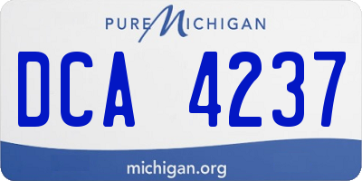 MI license plate DCA4237