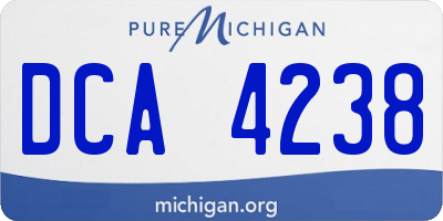 MI license plate DCA4238