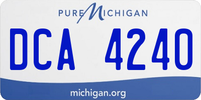 MI license plate DCA4240