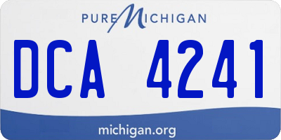 MI license plate DCA4241