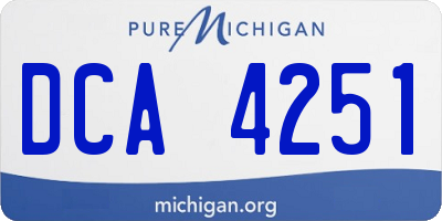 MI license plate DCA4251
