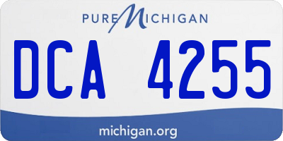 MI license plate DCA4255