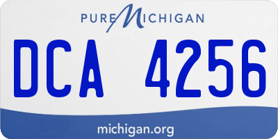 MI license plate DCA4256