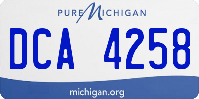 MI license plate DCA4258