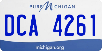 MI license plate DCA4261