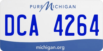 MI license plate DCA4264