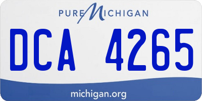 MI license plate DCA4265