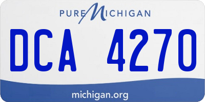 MI license plate DCA4270