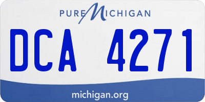MI license plate DCA4271