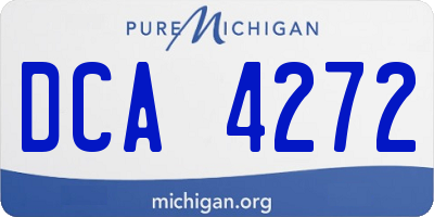MI license plate DCA4272