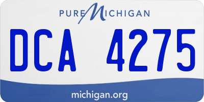 MI license plate DCA4275