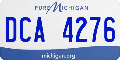 MI license plate DCA4276