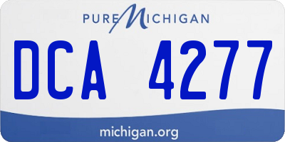MI license plate DCA4277