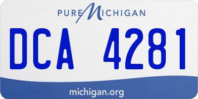 MI license plate DCA4281