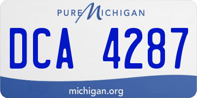MI license plate DCA4287