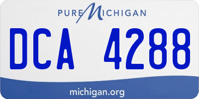 MI license plate DCA4288
