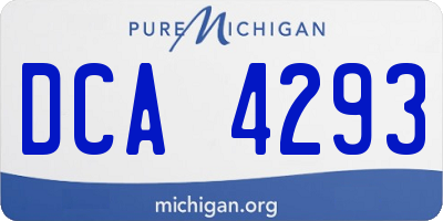 MI license plate DCA4293