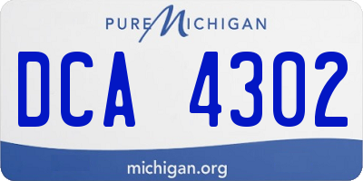 MI license plate DCA4302