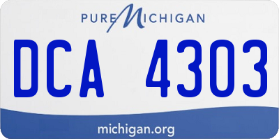 MI license plate DCA4303
