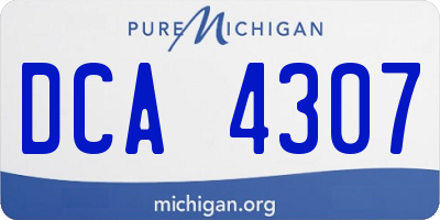 MI license plate DCA4307