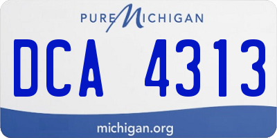MI license plate DCA4313