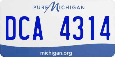 MI license plate DCA4314
