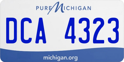 MI license plate DCA4323