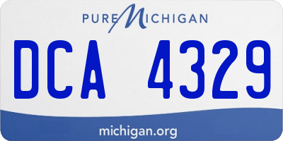 MI license plate DCA4329