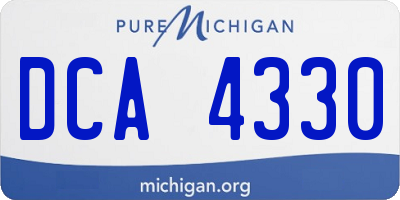MI license plate DCA4330