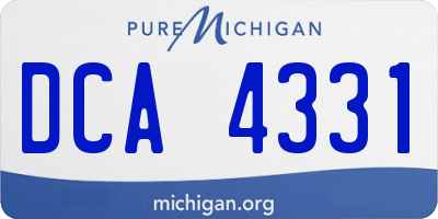 MI license plate DCA4331