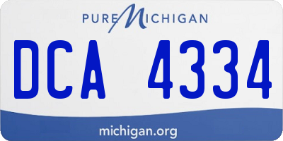 MI license plate DCA4334