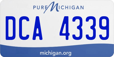 MI license plate DCA4339
