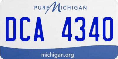 MI license plate DCA4340