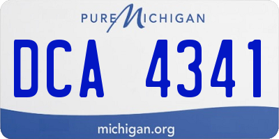 MI license plate DCA4341