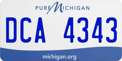 MI license plate DCA4343