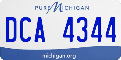 MI license plate DCA4344