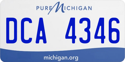 MI license plate DCA4346