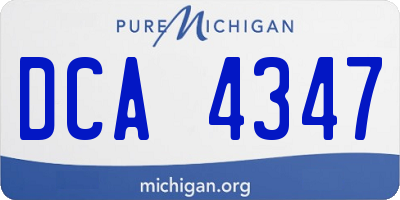 MI license plate DCA4347