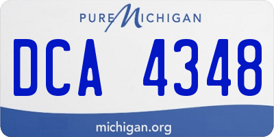 MI license plate DCA4348