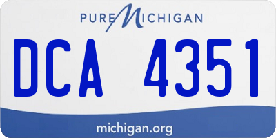 MI license plate DCA4351