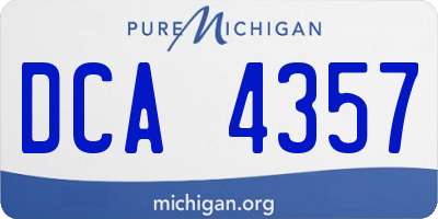 MI license plate DCA4357