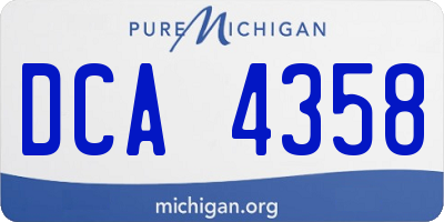 MI license plate DCA4358