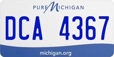 MI license plate DCA4367