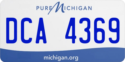 MI license plate DCA4369